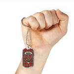 MacBain Scottish Clan Tartan Military Dog Tag Necklace Jewelry