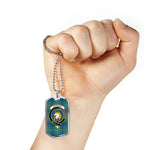 Oliphant Ancient Scottish Clan Tartan Military Dog Tag Necklace Jewelry