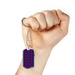 Pride Of Glencoe Scottish Clan Tartan Military Dog Tag Necklace Jewelry