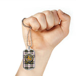 MacPherson Dress Ancient Scottish Clan Tartan Military Dog Tag Necklace Jewelry