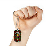 Kerr Scottish Clan Tartan Military Dog Tag Necklace Jewelry