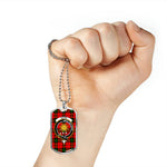 Kerr Modern Scottish Clan Tartan Military Dog Tag Necklace Jewelry