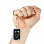 Johnstone Modern Scottish Clan Tartan Military Dog Tag Necklace Jewelry
