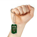 Kinnear Scottish Clan Tartan Military Dog Tag Necklace Jewelry