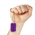 Jackson Scottish Clan Tartan Military Dog Tag Necklace Jewelry