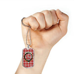 MacDougall Dress Scottish Clan Tartan Military Dog Tag Necklace Jewelry