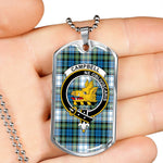 Campbell Dress Ancient Scottish Clan Tartan Military Dog Tag Necklace Jewelry