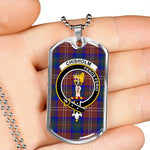 Chisholm Hunting Modern Scottish Clan Tartan Military Dog Tag Necklace Jewelry