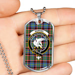 Norvel Scottish Clan Tartan Military Dog Tag Necklace Jewelry