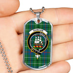 Duncan Ancient Scottish Clan Tartan Military Dog Tag Necklace Jewelry