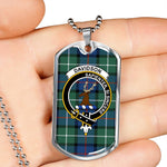 Davidson Of Tulloch Scottish Clan Tartan Military Dog Tag Necklace Jewelry