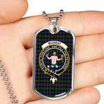 Murray Athole Of Atholl Modern Scottish Clan Tartan Military Dog Tag Necklace Jewelry