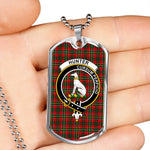 Hunter USA Scottish Clan Tartan Military Dog Tag Necklace Jewelry