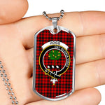 Hogg Scottish Clan Tartan Military Dog Tag Necklace Jewelry