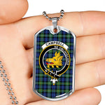 Campbell Argyll Ancient Scottish Clan Tartan Military Dog Tag Necklace Jewelry