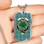 Irvine Scottish Clan Tartan Military Dog Tag Necklace Jewelry