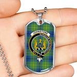 Johnstone Ancient Scottish Clan Tartan Military Dog Tag Necklace Jewelry