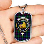 Campbell Of Cawdor Modern Scottish Clan Tartan Military Dog Tag Necklace Jewelry
