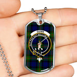 Gunn Modern Scottish Clan Tartan Military Dog Tag Necklace Jewelry