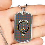 MacIntyre Ancient Scottish Clan Tartan Military Dog Tag Necklace Jewelry
