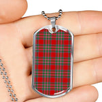 MacBean Scottish Clan Tartan Military Dog Tag Necklace Jewelry