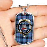 MacNeil Of Barra Scottish Clan Tartan Military Dog Tag Necklace Jewelry