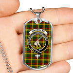 MacMillan Scottish Clan Tartan Military Dog Tag Necklace Jewelry