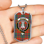 MacLean Of Duart Ancient Scottish Clan Tartan Military Dog Tag Necklace Jewelry