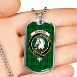 Dunbar Hunting Scottish Clan Tartan Military Dog Tag Necklace Jewelry