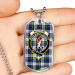 Meldrum Gordon Dress Scottish Clan Tartan Military Dog Tag Necklace Jewelry
