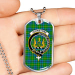 Johnstone Scottish Clan Tartan Military Dog Tag Necklace Jewelry