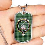 MacDonald Clan Ranald Lord Of The Isles Hunting Scottish Clan Tartan Military Dog Tag Necklace Jewelry