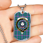 Pitcairn Scottish Clan Tartan Military Dog Tag Necklace Jewelry