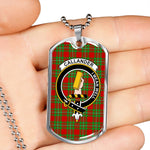 Callander Scottish Clan Tartan Military Dog Tag Necklace Jewelry