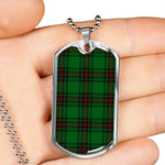 Fife District Scottish Clan Tartan Military Dog Tag Necklace Jewelry