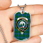 Kennedy Hunting Scottish Clan Tartan Military Dog Tag Necklace Jewelry