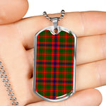 Nithsdale Scottish Clan Tartan Military Dog Tag Necklace Jewelry