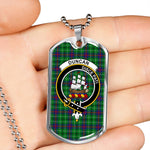 Duncan Scottish Clan Tartan Military Dog Tag Necklace Jewelry