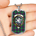Inglis Scottish Clan Tartan Military Dog Tag Necklace Jewelry