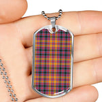 Jacobite Scottish Clan Tartan Military Dog Tag Necklace Jewelry