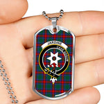 Jardine Dress Scottish Clan Tartan Military Dog Tag Necklace Jewelry