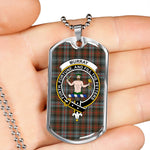Murray Athole Of Atholl Weathered Scottish Clan Tartan Military Dog Tag Necklace Jewelry