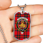 MacGillivray Modern Scottish Clan Tartan Military Dog Tag Necklace Jewelry