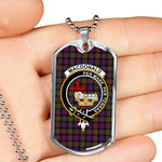 MacDonald Clan Donald Modern Scottish Clan Tartan Military Dog Tag Necklace Jewelry