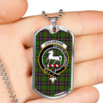 Cochrane Scottish Clan Tartan Military Dog Tag Necklace Jewelry
