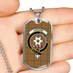 Jardine Scottish Clan Tartan Military Dog Tag Necklace Jewelry