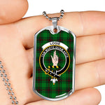 Logie Scottish Clan Tartan Military Dog Tag Necklace Jewelry