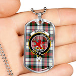 MacDuff Dress Modern Scottish Clan Tartan Military Dog Tag Necklace Jewelry