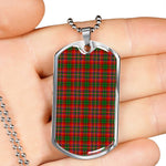 Innes Scottish Clan Tartan Military Dog Tag Necklace Jewelry