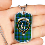 Fletcher Scottish Clan Tartan Military Dog Tag Necklace Jewelry
